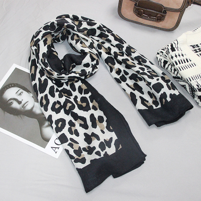 出口品质 工厂直销 &nbsp;韩国网红豹纹围巾 柔软加大保暖(1)